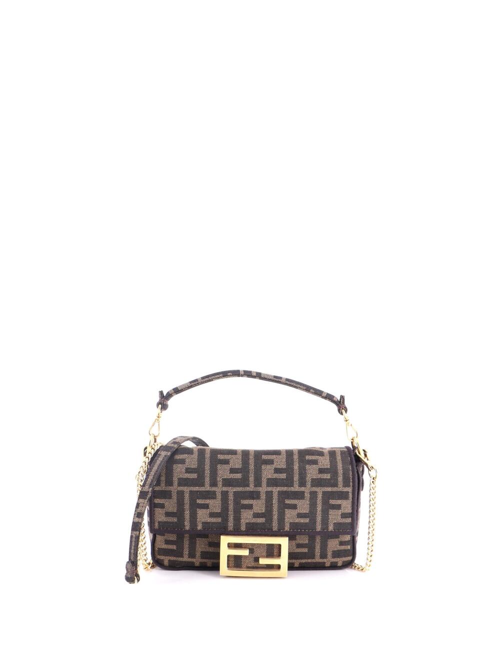 Fendi Baguette Nm Bag Zucca Canvas Mini #281289F23B
